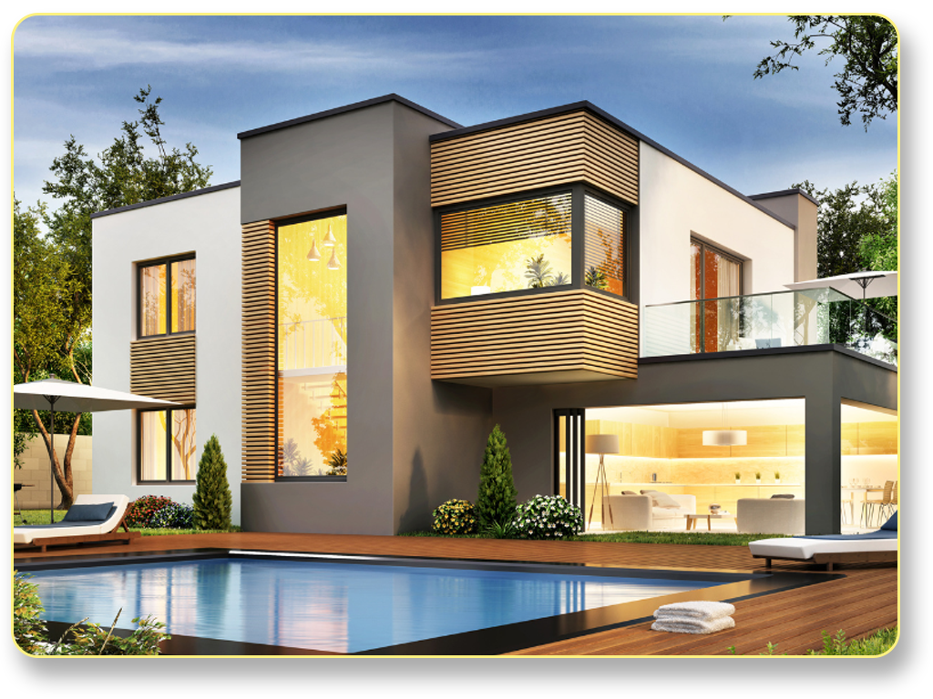 Drei Personen bei der Übernahme eines neu gelieferten Baggers